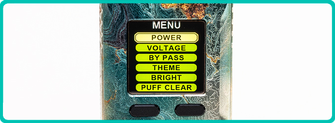 Modes de la Box Rayden 220 Volcano Turquoise Opal Rare Edition BD Vape